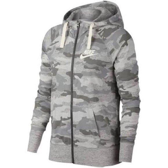 nike camo zip up